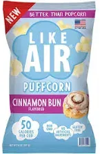 Like Air Cinnamon Bun Flavored Puffcorn, 4 oz