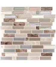 Smart Tiles Approx. 10 in. x 10 in. Glass-Like Vinyl Backsplash Peel & Stick