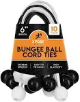 Xpose Safety 6&quot; Assorted Black and White Heavy-Duty Bungee Ball Cords BB-6M-10 - 10/Pack