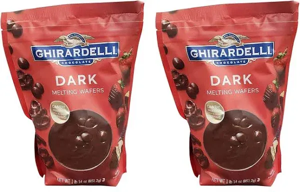 Ghirardelli Chocolate Dark Candy Melting Wafers 30 oz ~ pack of 2