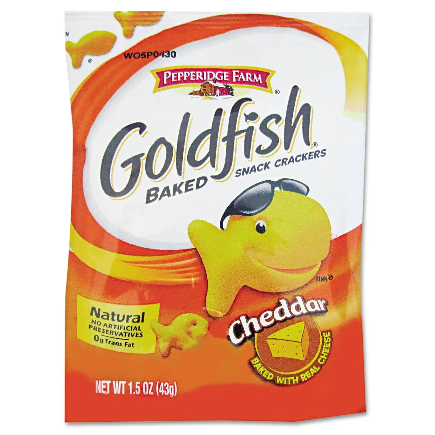 Pepperidge Farm 13539 Goldfish Crackers, Cheddar, Single-Serve Snack, 1.5oz Bag,