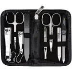 3 Swords Germany Exclusive 8-Piece Manicure Pedicure Grooming Nail Care Set Kit Case