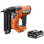 Ridgid 18V Brushless Cordless 18-Gauge 2-1/8 in. Brad Nailer with Clean Drive Technology with 18V 2.0 Ah Lithium-Ion Battery