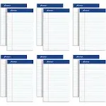 Ampad Jr. Notepad, College/Medium Ruled, 50 Sheets, White, 5&#034; x 8&#034;, 12 White 