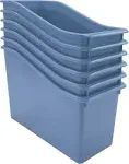 Teacher Created Resources Slate Blue Plastic Book Bin 6-Pack