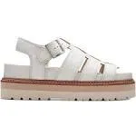 Clarks Orianna Twist Sandal in Off White Leather