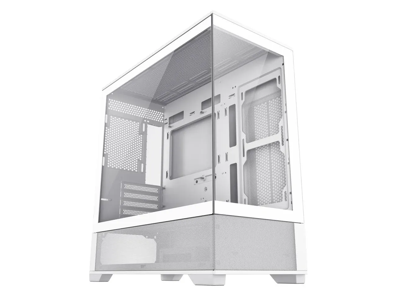 GAMEMAX VISTA MW White USB3.0 Micro-ATX Tower Tempered Glass Computer Case. Fan