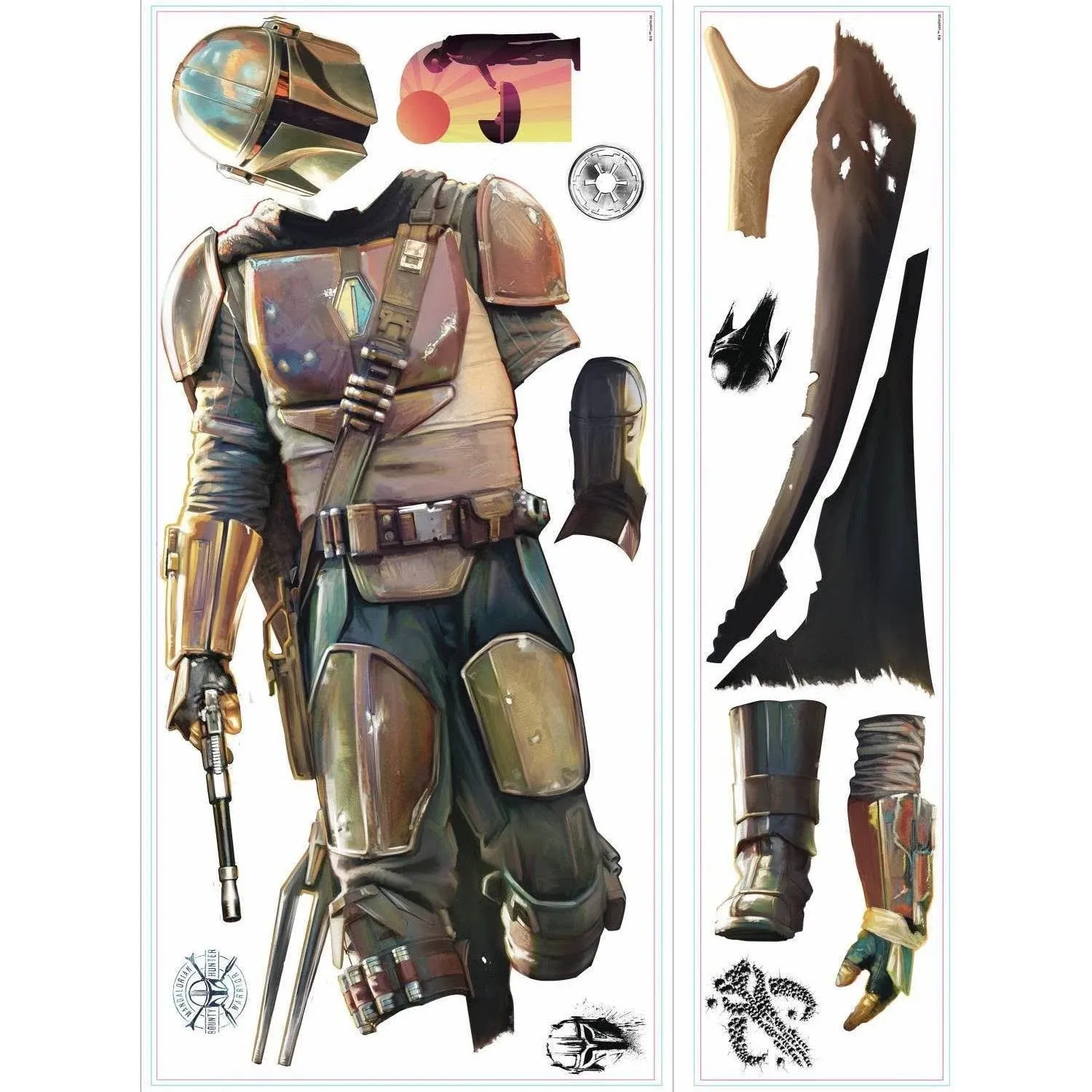 Star Wars: The Mandalorian Peel and Stick Giant Wall Decals