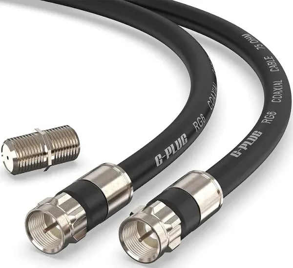 G-PLUG RG6 Coaxial Cable Connectors Set High-Speed Internet, Broadband and Digital TV Aerial