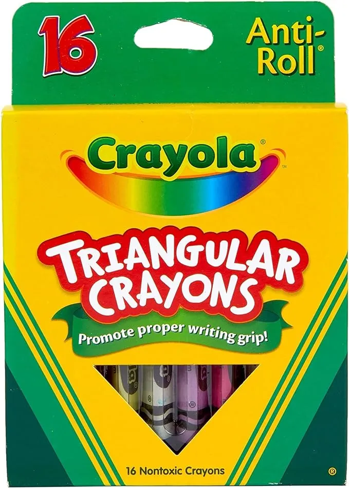 Crayola Triangular Toddler Crayons, Coloring Gift for Kids Assorted, 16 count