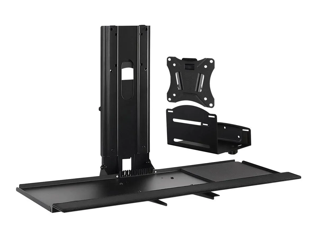 Mount-It! Adjustable Monitor and Keyboard Wall Mount Up to 32&#034; Black MI-7919