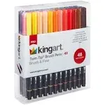 Kingart Dual Tip Brush Pens