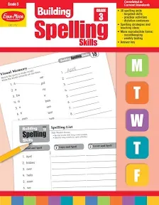 Building Spelling Skills Gr 3 Learning Materials Reading/Language Arts Emc2707 Evan-Moor