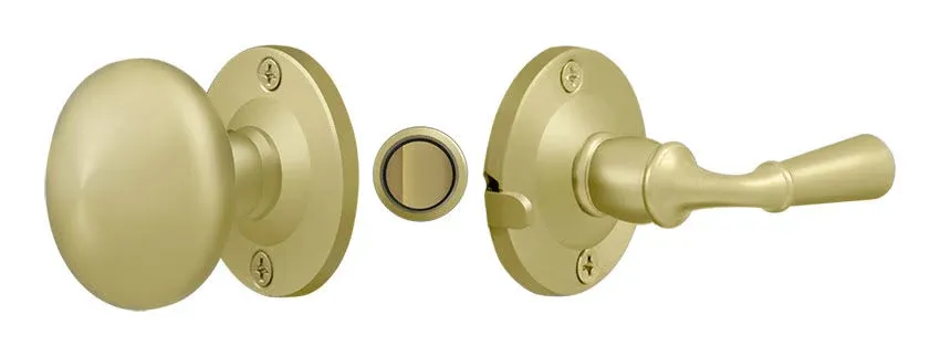 Deltana SDL980U3 Round Storm Door Latch Tubular Lock, Polished Brass