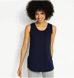 Women's Tall Supima Cotton Scoop Neck Tunic Tank Top