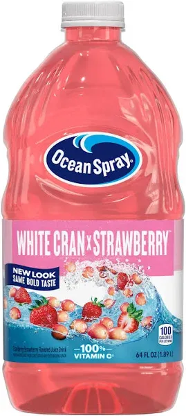 Ocean Spray Juice Drink, White Cran-Strawberry - 64 fl oz