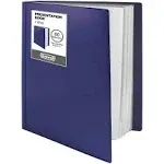 Dunwell Binder with Plastic Sleeves Presentation Book 85x11 (Blue) 60 Pockets, Displays 120 Pages, Portfolio Folder with 85 x 11