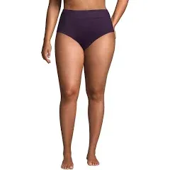 Lands&#039; End Women&#039;s Chlorine Resistant Tummy Control High Waisted Bikini Swim