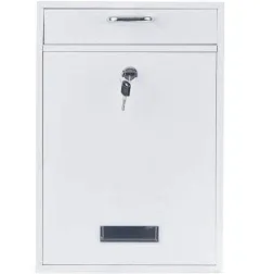 Wall Mounted Locking Vertical Dropbox Mailbox - Safe and Secure (Large) | Made w