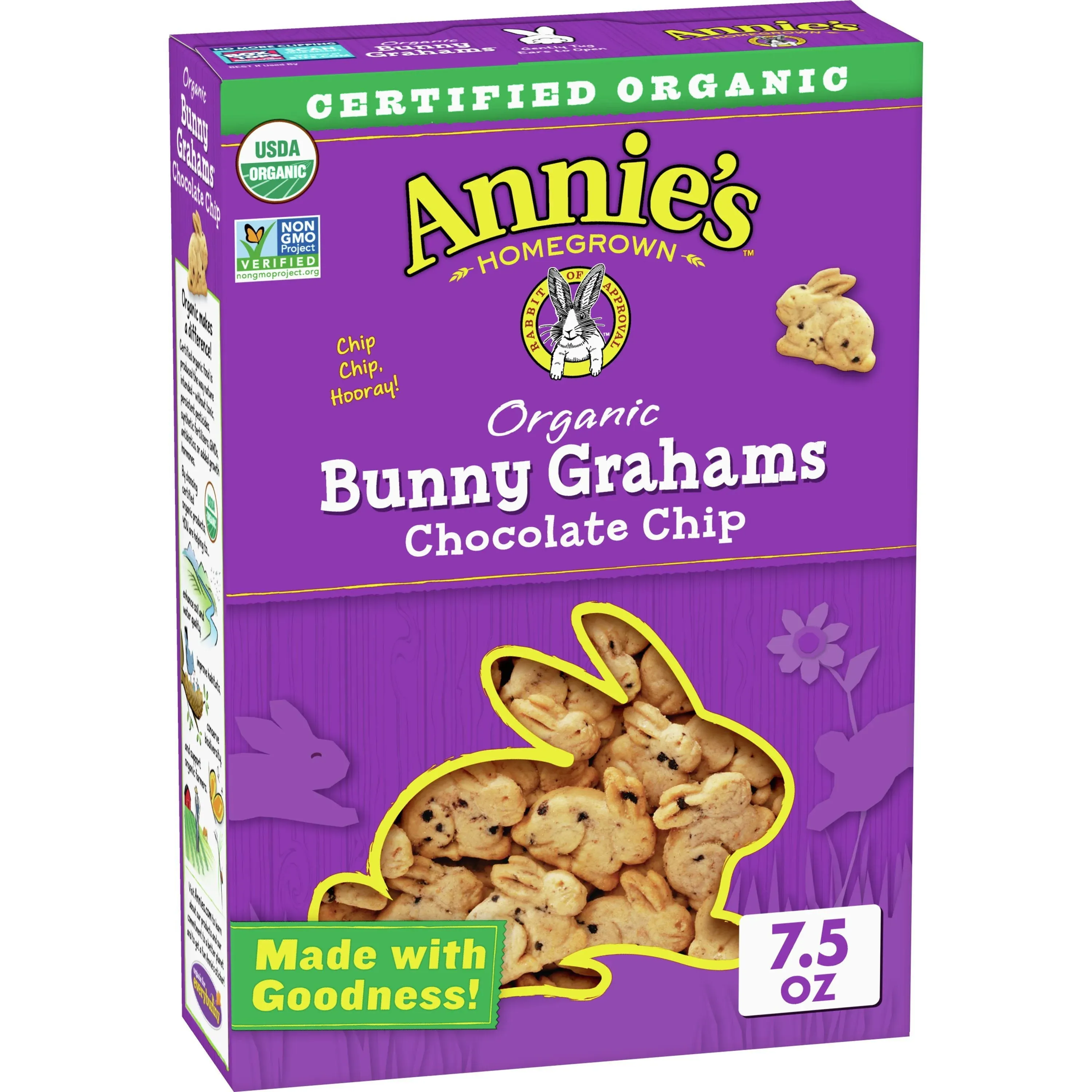 "Annie's Organic Bunny Grahams, Chocolate Chip"