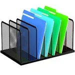 Kuntine.B Desk File Organizer 7 Upright Mesh Desktop Organizer File Sorter Office Organization File Holder for Home, Office & Classroom