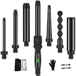 Curling Iron, PARWIN Pro 7 in 1 Curling Wand Set with 7 Interchangeable Barrels