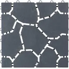 Gardenised Gray Garden Path Track Interlocking Stone Look Design Pathway Tile Floor Paver