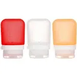 Humangear GoToob+ 1.7 oz - 3 Pack (Clear/Red/Orange)