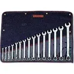 Wright Tool 915 Full Polish 12 Pt Combination Wrench Set 5/16&#034; - 1-1/4&#034; - 15 Pcs