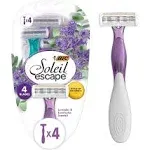 BIC Soleil Escape Razors, Lavender & Eucalyptus Scented, 4 Blades