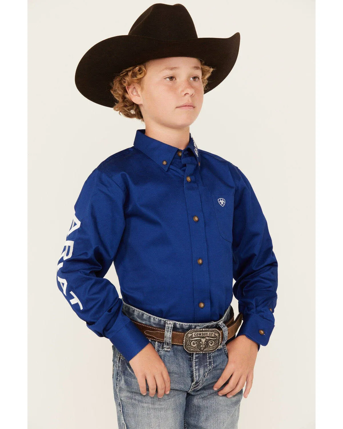 Ariat Boys Team Logo Twill Classic Fit Shirt