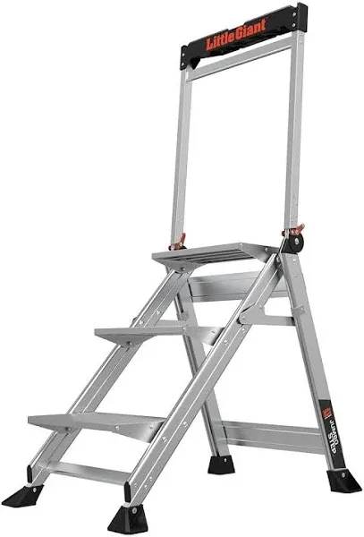 Little Giant Ladder Systems, Jumbo Step, 3-Step, 2 Foot, Step Stool, Aluminum,