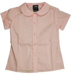 French Toast Girls' Short Sleeve Peter Pan Blouse