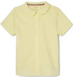 French Toast Big Girls' S/S Peter Pan Fitted Shirt - blue, 16