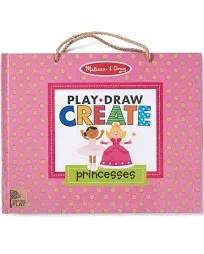 Melissa & Doug Natural Play Draw Create Reusable Drawing & Magnet Kit Princesses