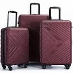 3 Piece Hardshell Luggage Set Hardside Lightweight Suitcase with TSA Lock Spinne