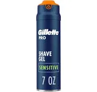 Gillette PRO Shaving Gel For Men Cools To Soothe Skin And Hydrates Facial Hair, 