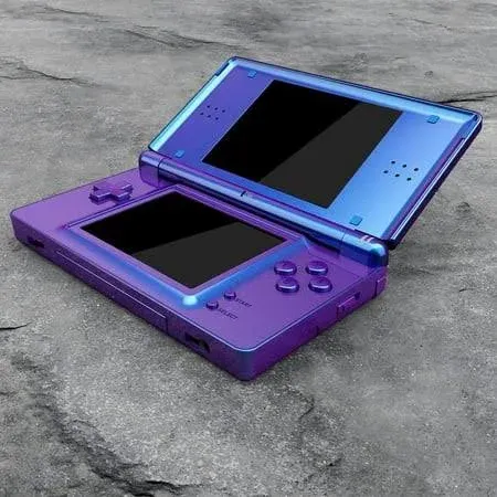 eXtremeRate Chameleon Purple Blue Replacement Full Housing Shell for Nintendo DS Lite, Custom Handheld Console Case Cover with Buttons, Screen Lens for Nintendo DS Lite NDSL - Console NOT Included