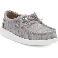 HEYDUDE | Big Kids' Shoes | Wally Youth Linen - Stone | Size 6