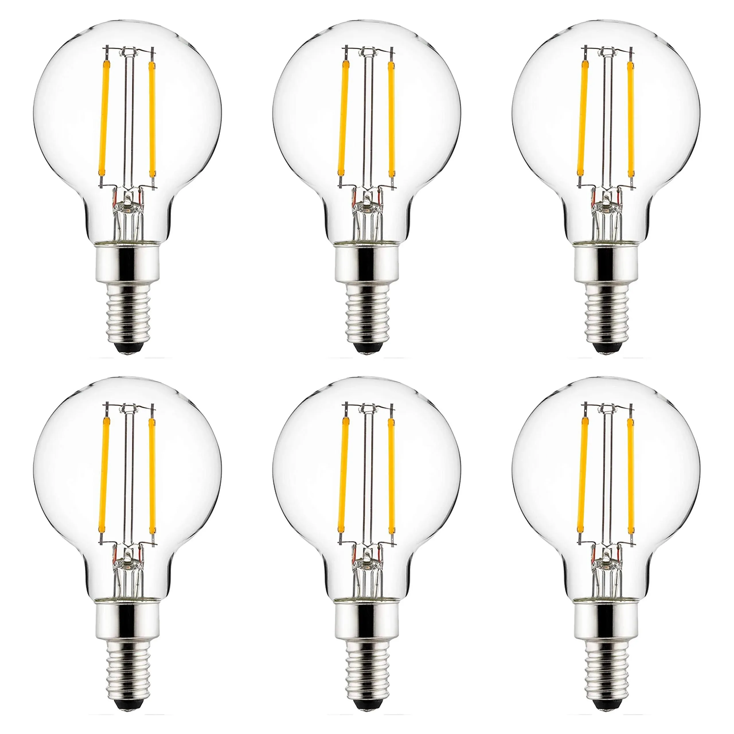 Sunlite 40959-SU LED G16.5 Filament Style Globe Light Bulb, 2.5 Watts - Default Title - Bulb Center