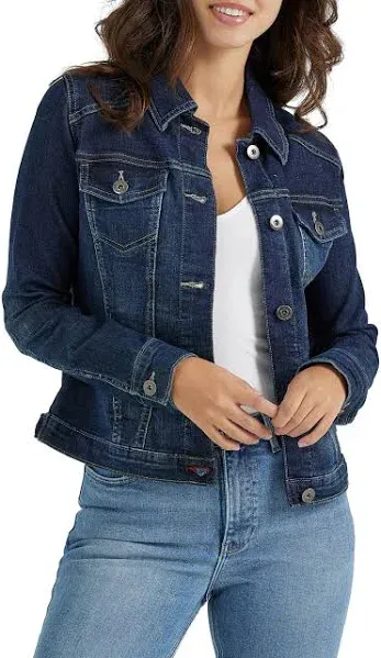 New Womens Denim Jacket Ladies Stretch Casual Button Up Classic Jeans Coat