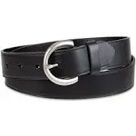 "Women's Black Casual Leather Belt"