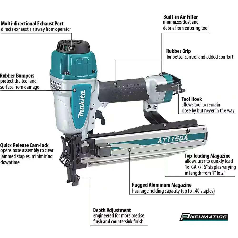 Makita AT1150A Medium Crown Stapler