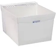 MUSTEE Wall-Mount Laundry/Utilit<wbr/>y Tub 20&#034;W x 24&#034;D x 14.5&#034;H Thermoplastic White