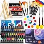 Acrylic Paint Set,56 PCS with Paint Brushes, 36 Colors Acrylic Paints,