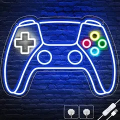 Open Box Gamer Neon Sign, Gamepad Shaped LED Neon Sign for Gamer Room Decor,