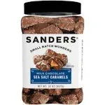 Sanders Original Milk Chocolate Sea Salt Caramels Tub 32 oz.