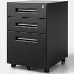 3 Drawer Mobile File Cabinet with Lock On Wheels | adamsbargainshop