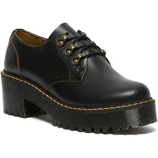 NEW DR MARTENS Women&#039;s Size 10 Leona Lo Vintage Smooth Leather Lug Sole Platform