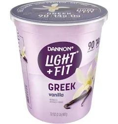 Light + Fit Yogurt, Nonfat, Greek, Vanilla - 32 oz